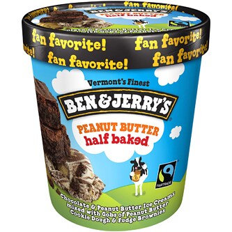 Ben & Jerry's Ice Cream, Peanut Butter Half Baked