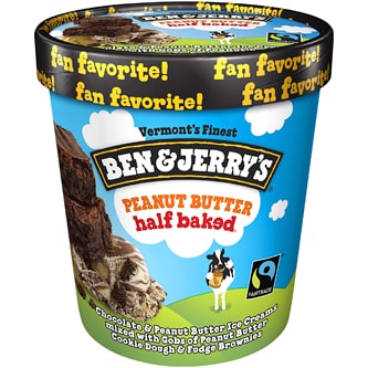 Ben & Jerry's Ice Cream, Peanut Butter Half Baked