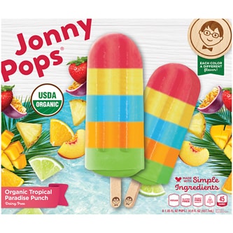 JonnyPops Organic Water Pop, Tropical Paradise