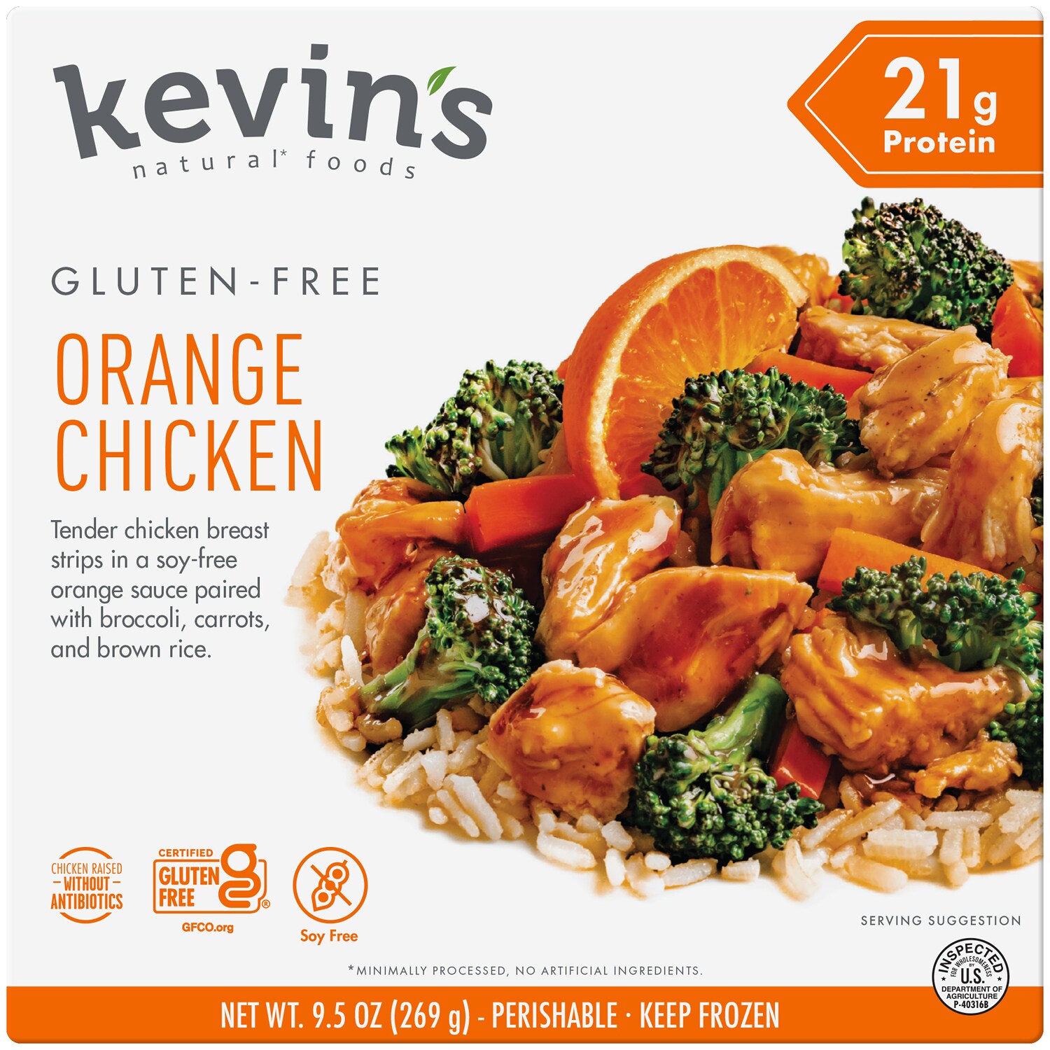 Kevin's Natural Foods Orange Chicken, Frozen