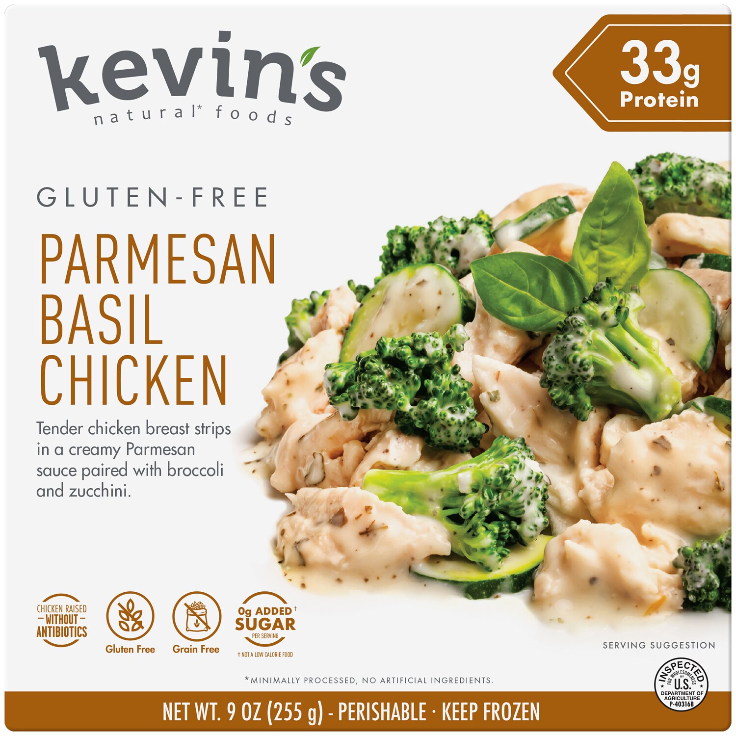 Kevin's Natural Foods Parmesan Basil Chicken, Frozen