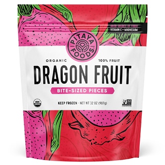 Pitaya Foods Organic Bite-Sized Pieces, Dragon Fruit, Frozen