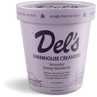 Del's Farmhouse Creamery Ice Cream, Lavender Honey Blueberry
