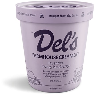 Del's Farmhouse Creamery Ice Cream, Lavender Honey Blueberry