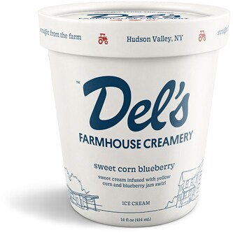 Del's Farmhouse Creamery Ice Cream, Sweet Corn Blueberry