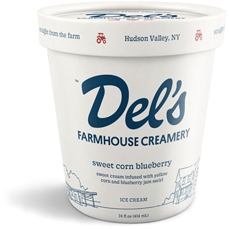 Del's Farmhouse Creamery Ice Cream, Sweet Corn Blueberry