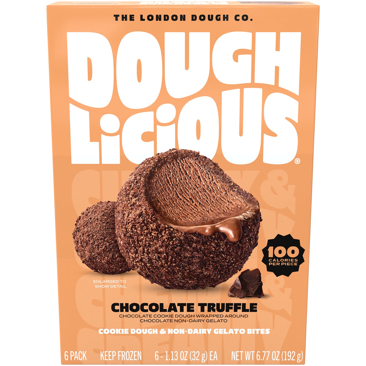 Doughlicious Cookie Dough & Non-Dairy Gelato Bites, Chocolate Truffle