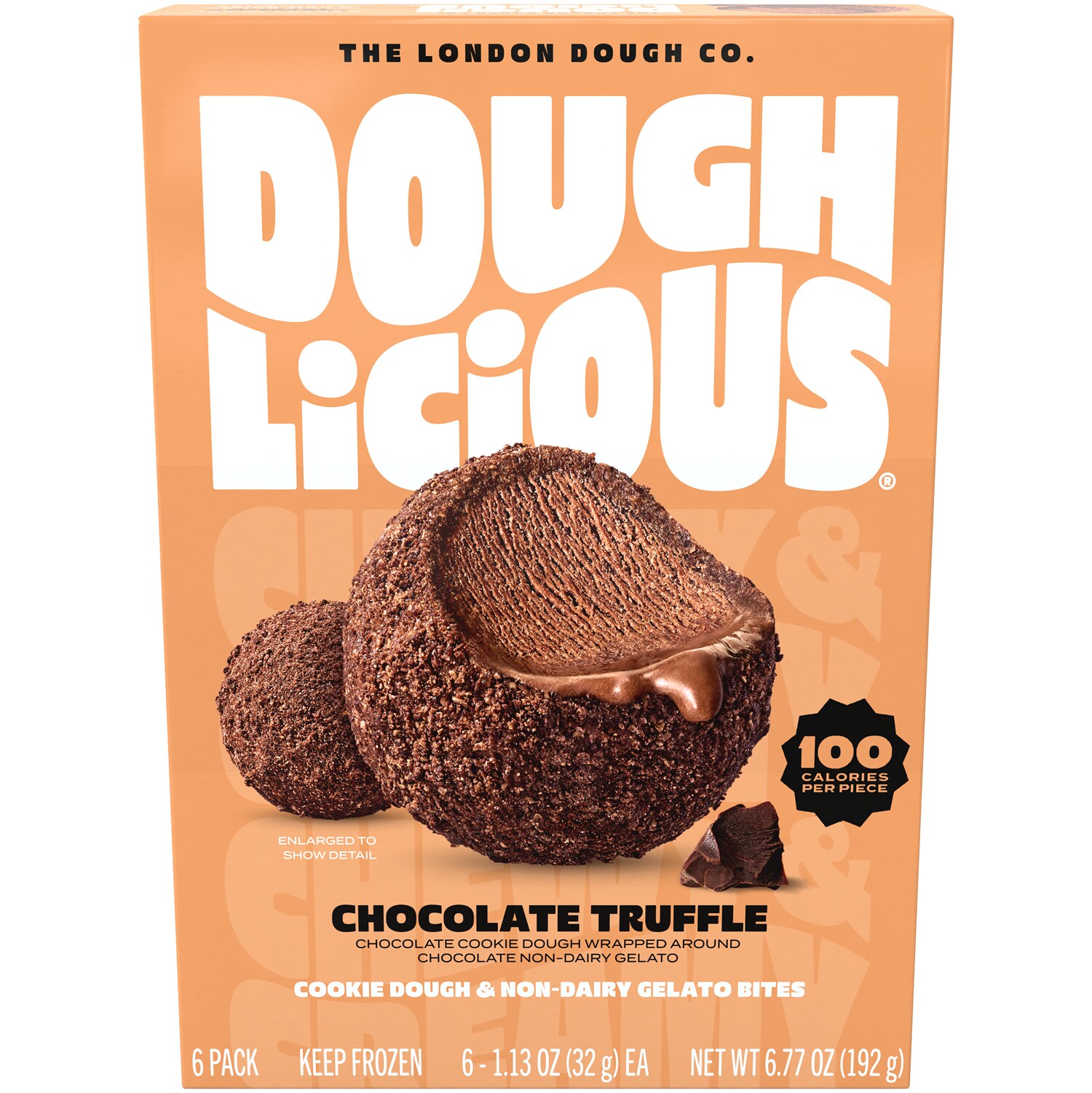 Doughlicious Cookie Dough & Non-Dairy Gelato Bites, Chocolate Truffle
