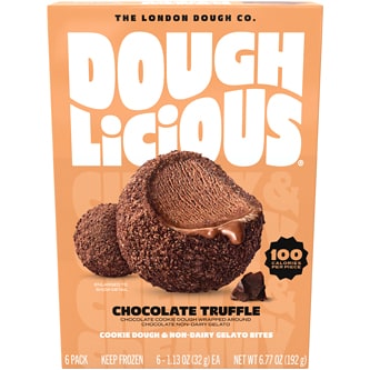 Doughlicious Cookie Dough & Non-Dairy Gelato Bites, Chocolate Truffle