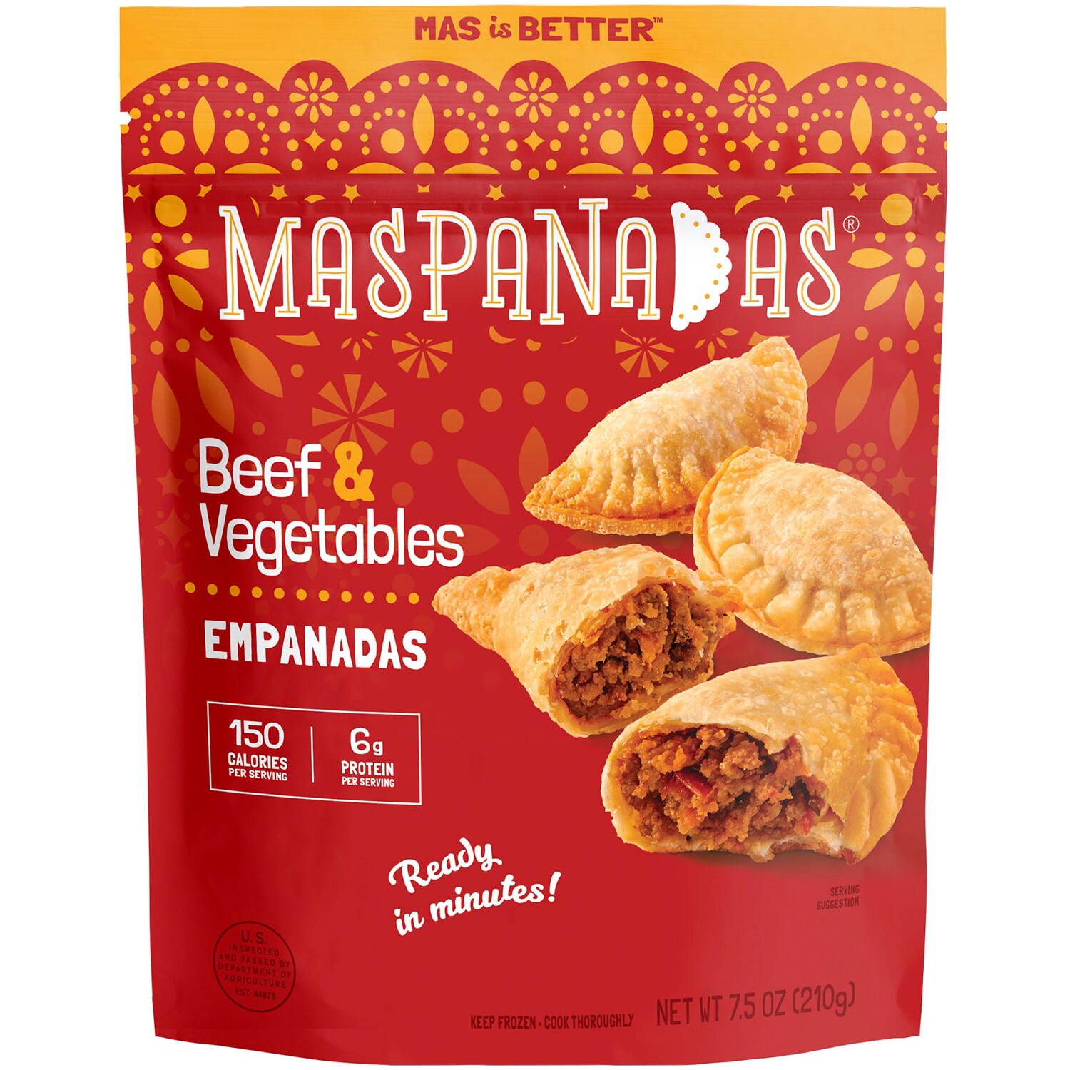 MasPanadas Empanadas Beef & Vegetable, Frozen