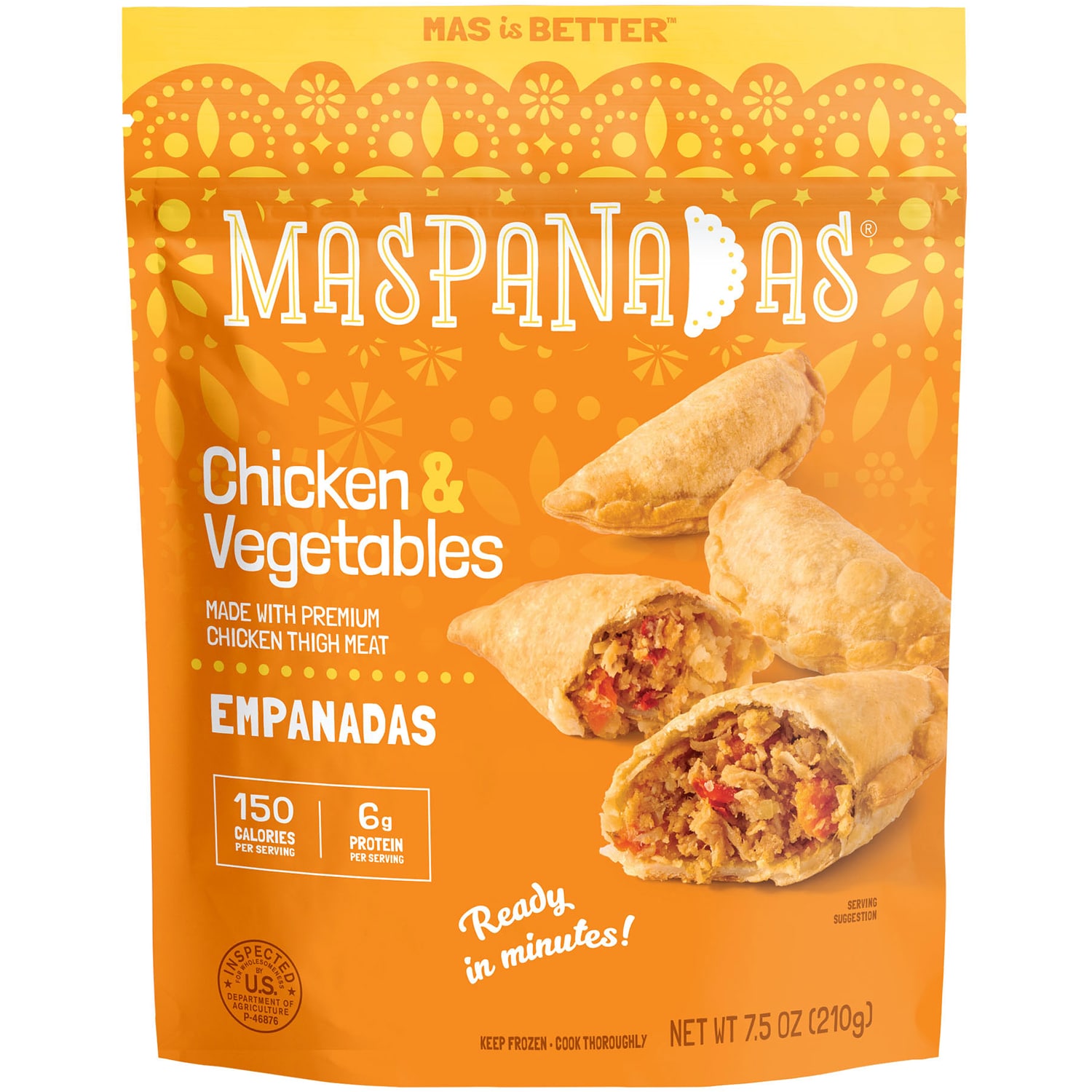 MasPanadas Empanadas Chicken & Vegetable, Frozen