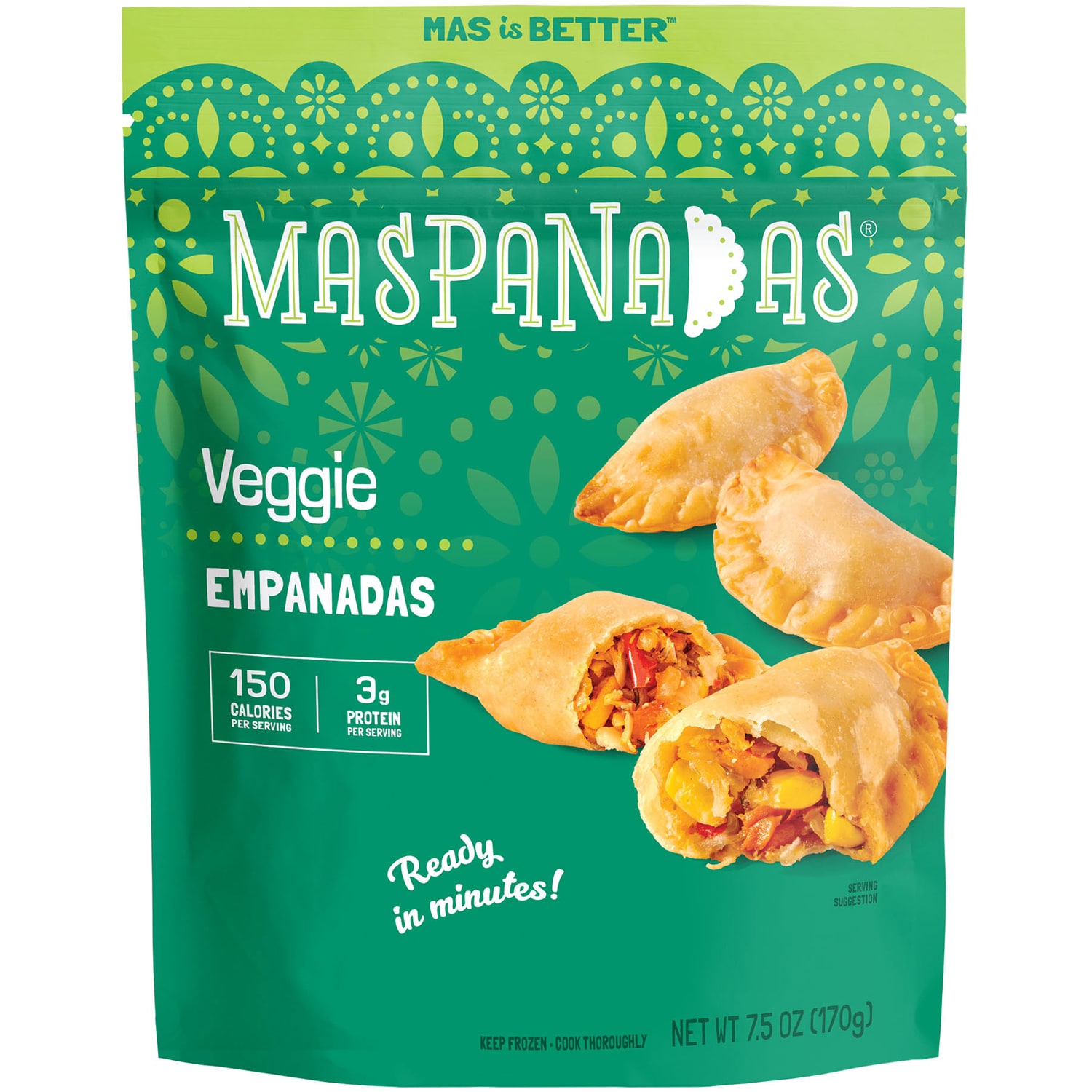 MasPanadas Empanadas Veggie, Frozen