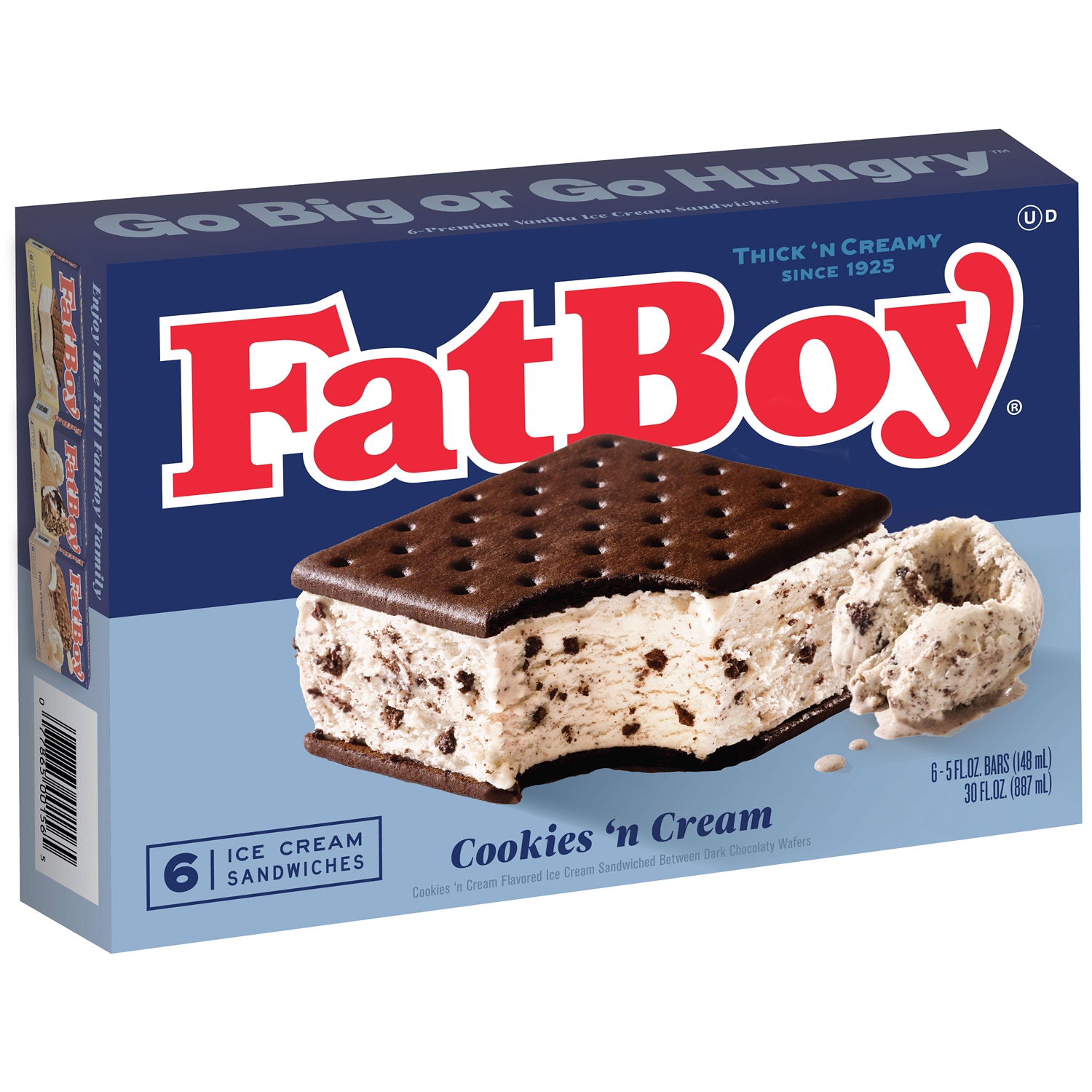 FatBoy Ice Cream Sandwich, Cookies n' Cream