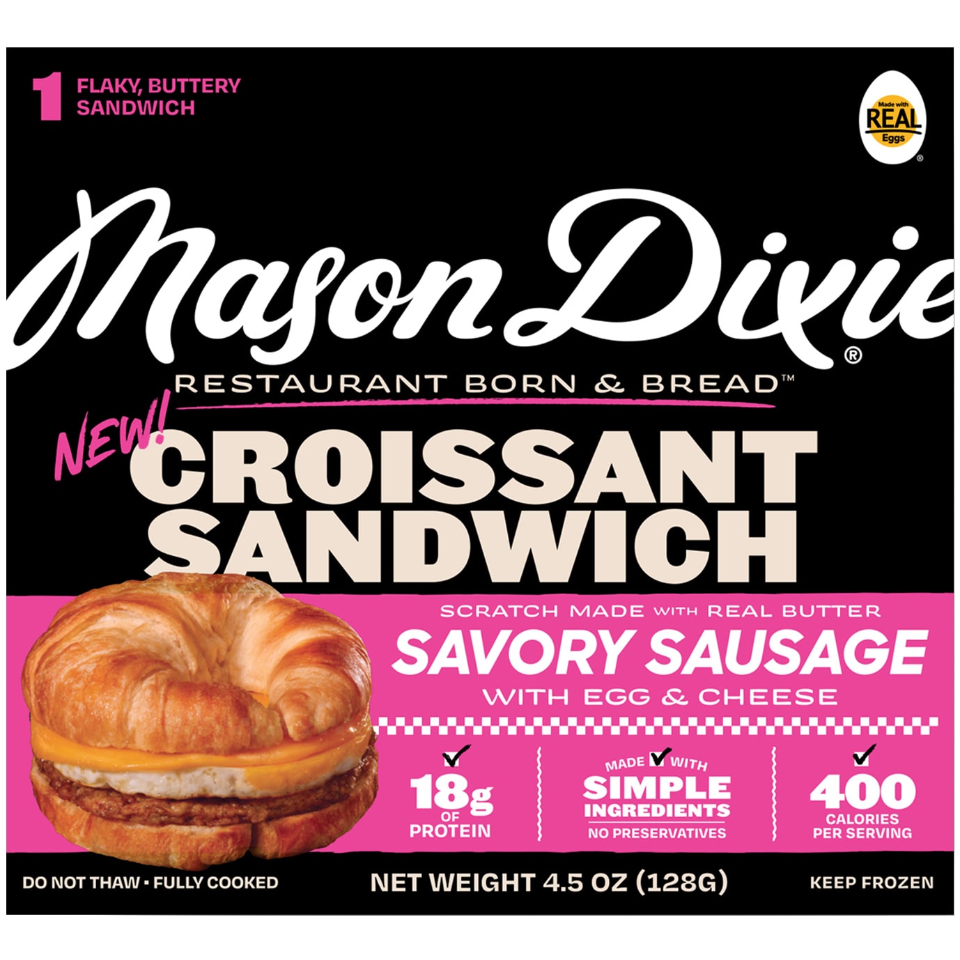 Mason Dixie Croissant Sandwich with Sausage, Egg & Cheese
