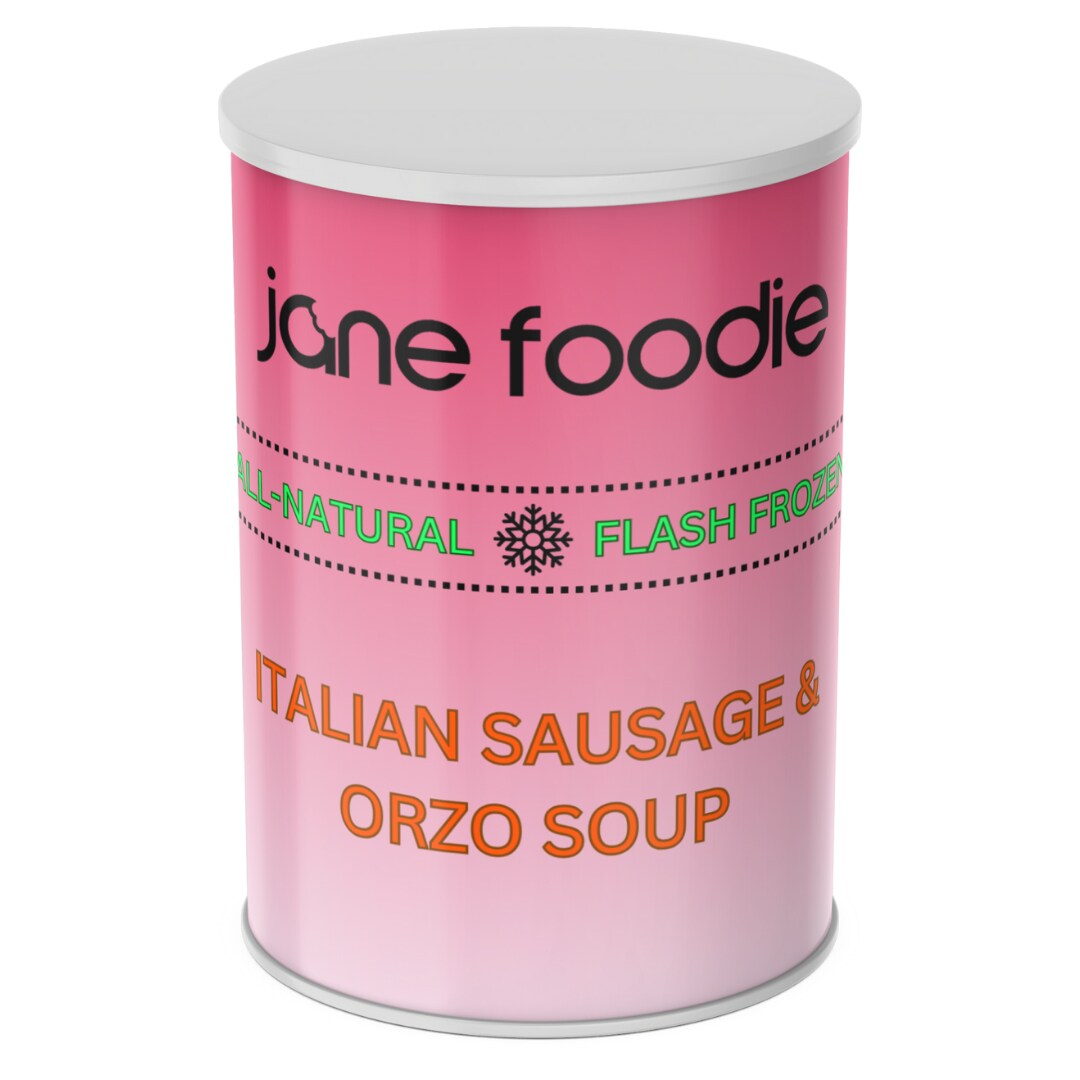 Jane Foodie Italian Sausage & Orzo Soup, Frozen