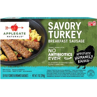 Applegate Naturals Breakfast Sausage, Savory Turkey