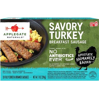 Applegate Naturals Breakfast Sausage, Savory Turkey
