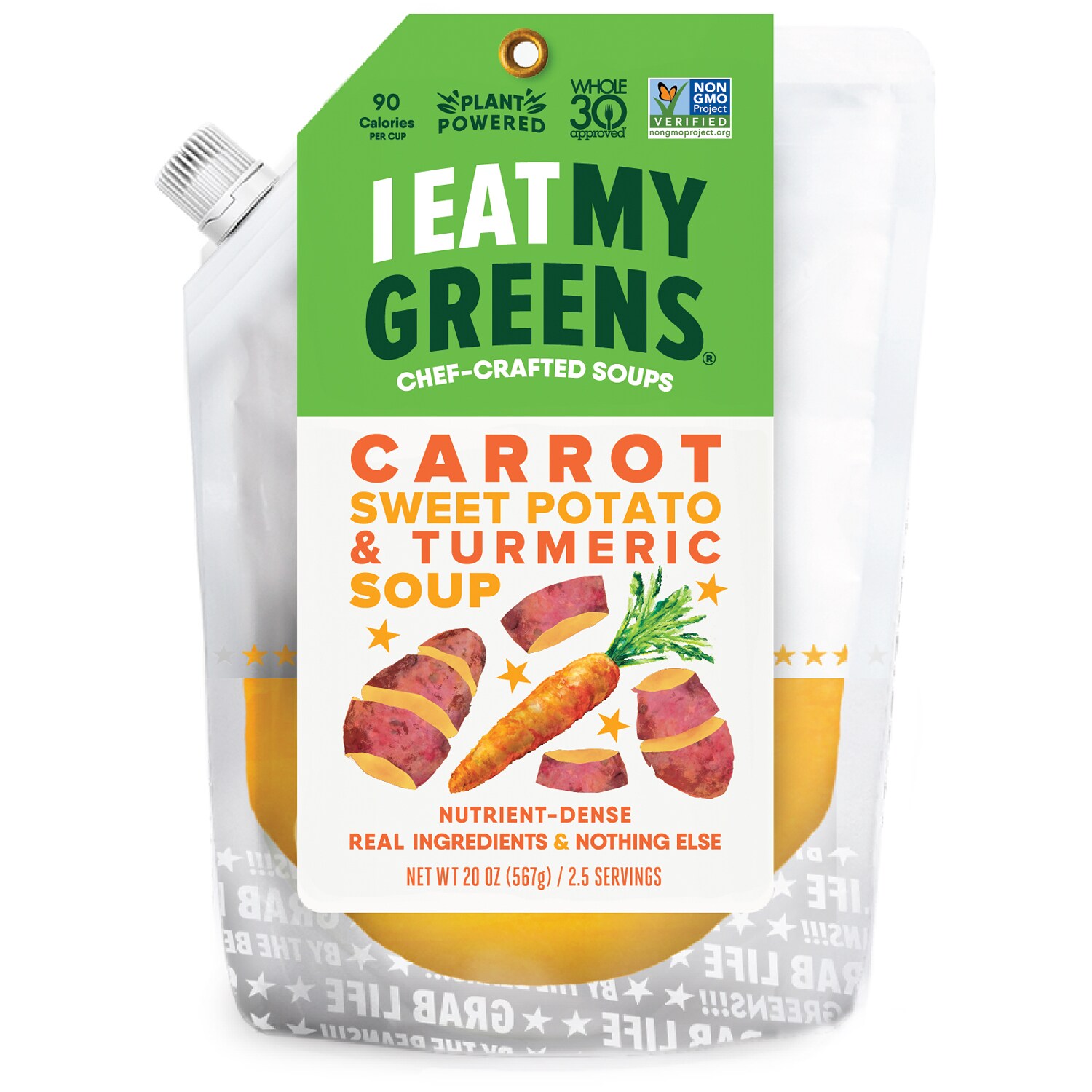 I Eat My Greens Soup, Carrot, Sweet Potato & Turmeric