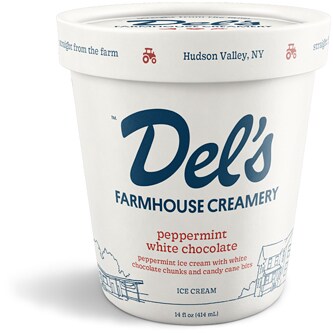 Del's Farmhouse Creamery Ice Cream, Peppermint White Chocolate 