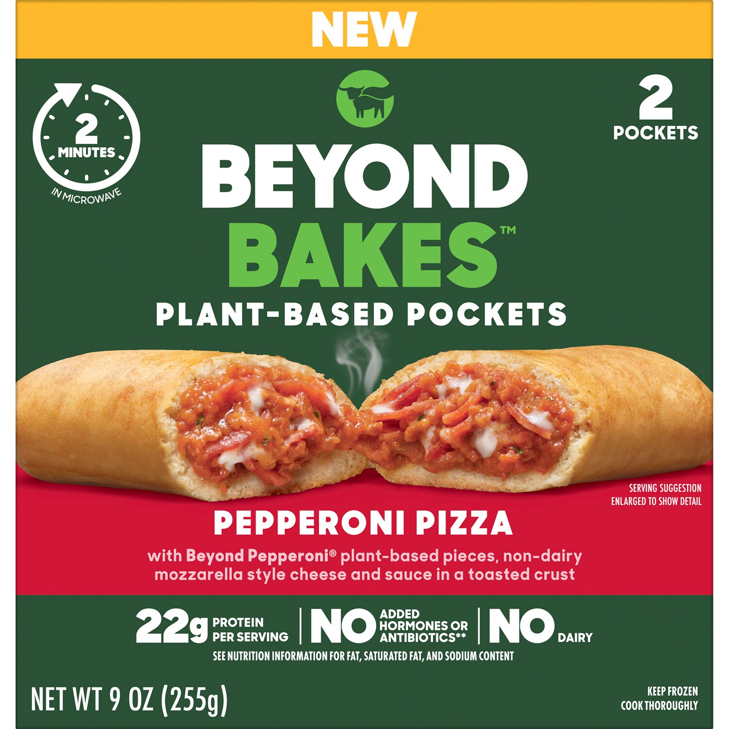 Beyond Bakes Pockets, Plant-Based Pepperoni Pizza