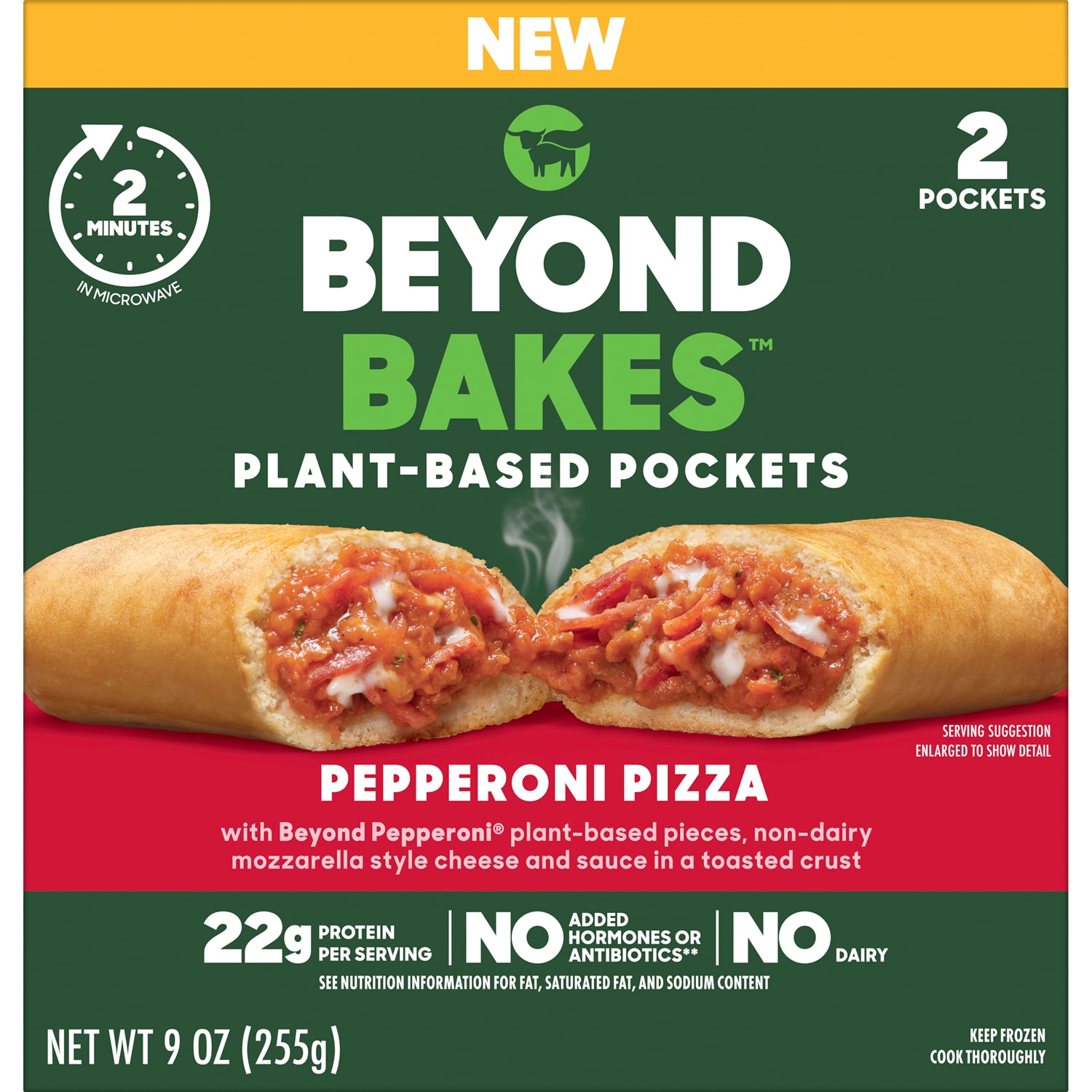 Beyond Bakes Pockets, Plant-Based Pepperoni Pizza