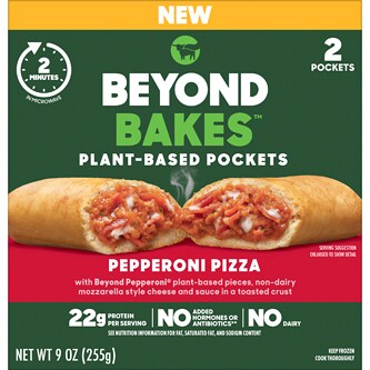 Beyond Bakes Pockets, Plant-Based Pepperoni Pizza