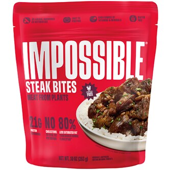 Impossible Steak Bites Meat from Plants, Fully Cooked, Frozen