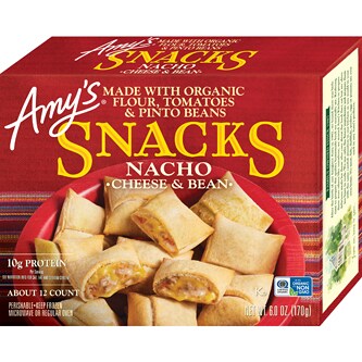 Amy's Snacks Nacho Cheese & Bean, Frozen