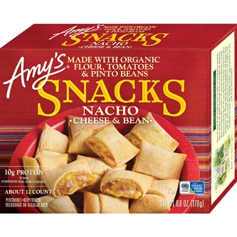Amy's Snacks Nacho Cheese & Bean, Frozen