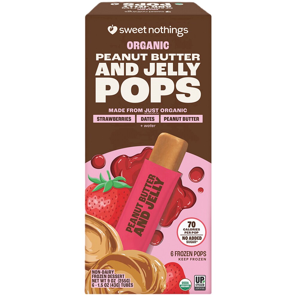 Sweet Nothings Organic Dessert Pops, Peanut Butter and Jelly 