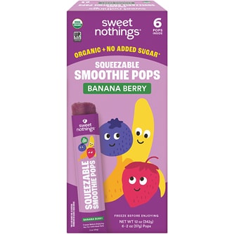 Sweet Nothings Organic Squeezable Smoothie, Banana Berry