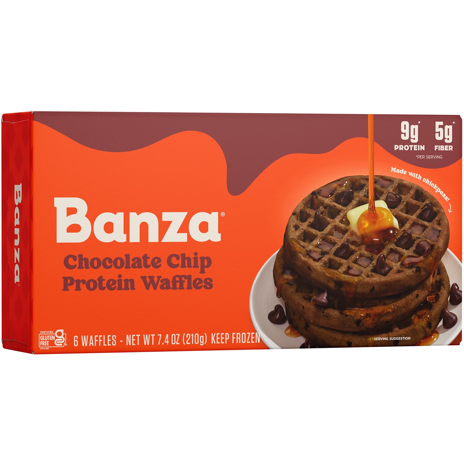 Banza Protein Waffles, Chocolate Chip