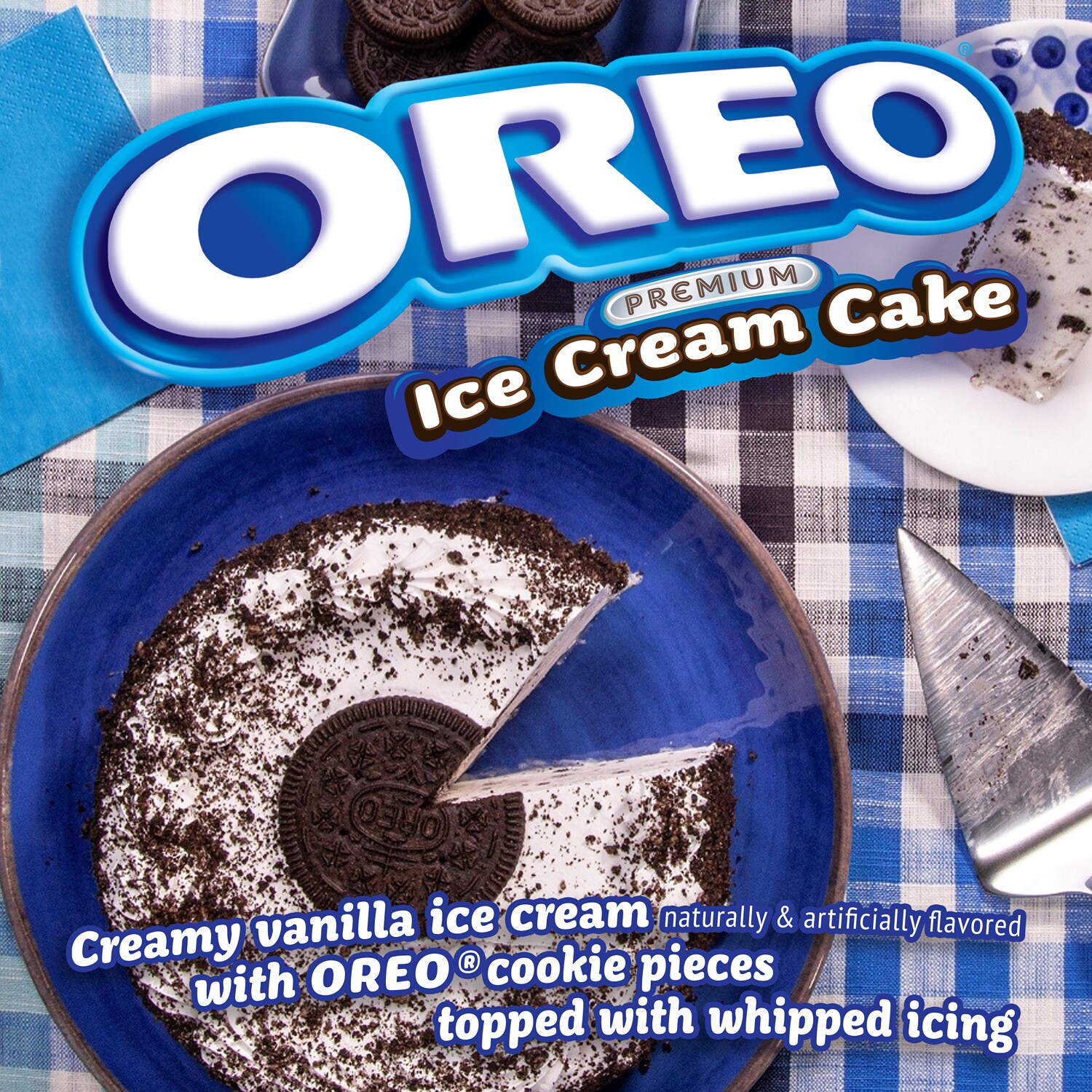 Oreo Ice Cream Cake Creamy Vanilla 