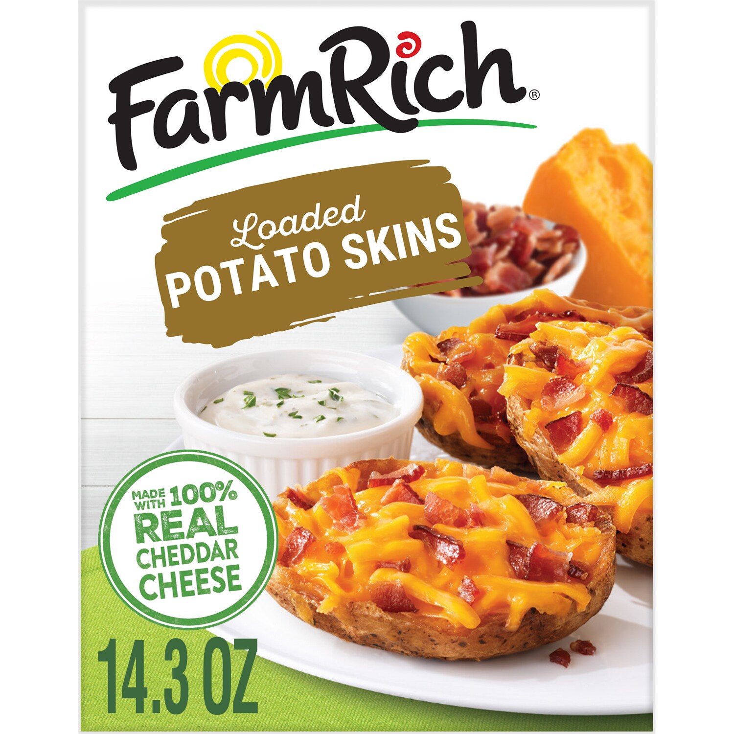Farm Rich Cheddar Cheese Loaded Potato Skins