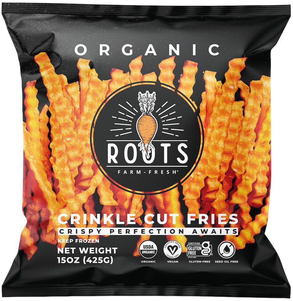 Roots Farm Fresh Organic Sweet Potato Fries, Crinkle Cut 