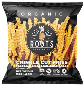 Roots Farm Fresh Organic Potato Fries, Crinkle Cut