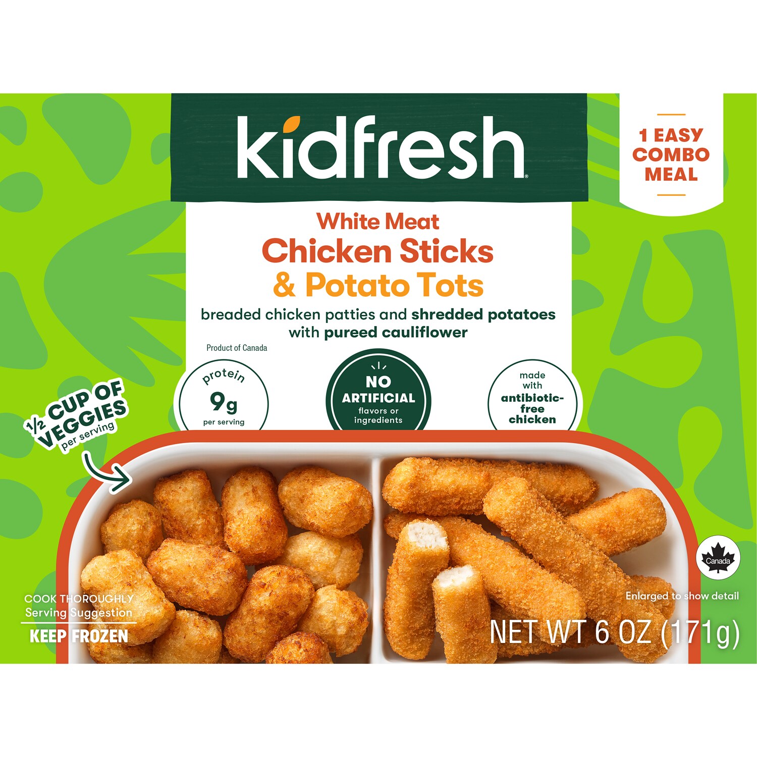 Kidfresh White Meat Chicken Sticks & Potato Tots
