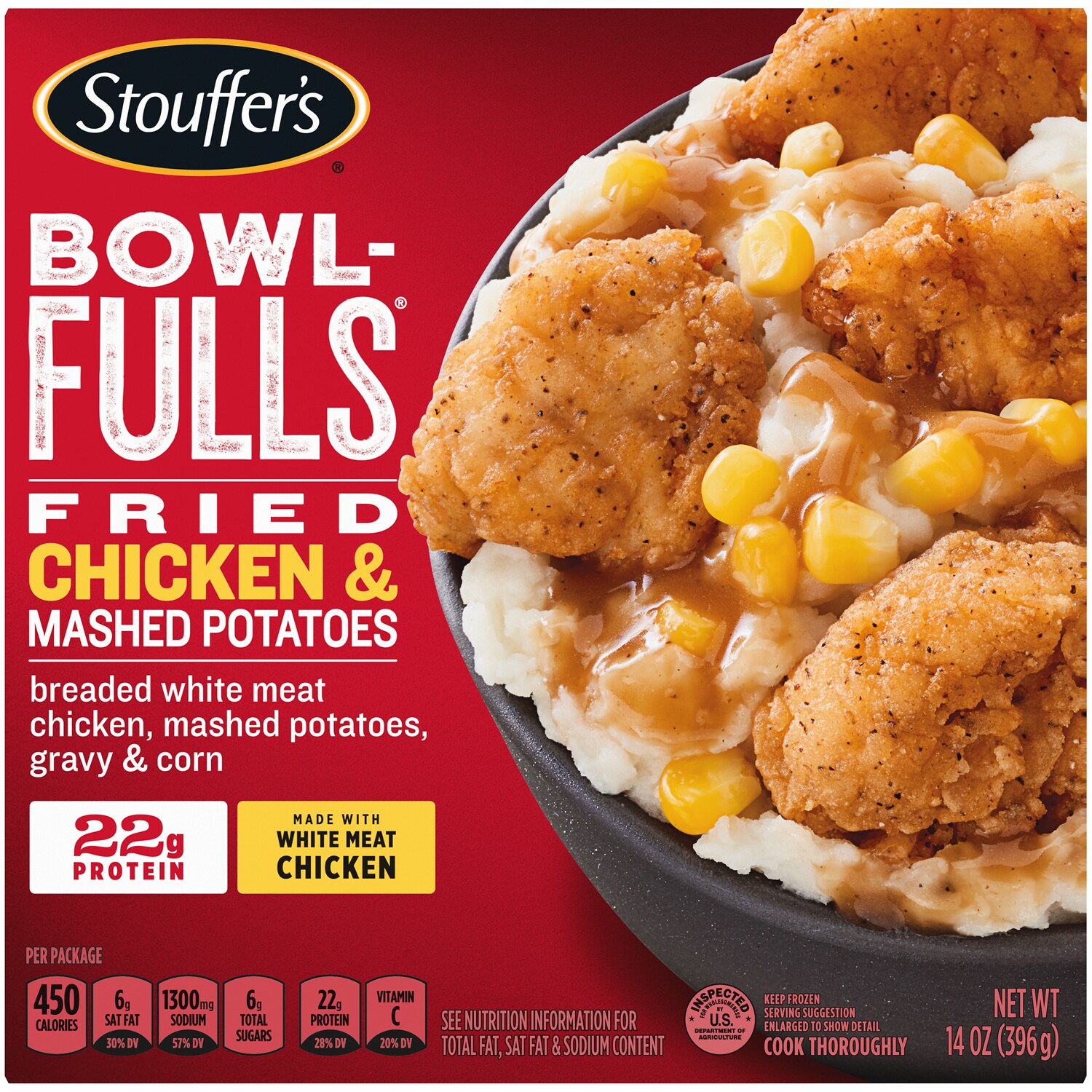 Stouffer's Bowl-Fulls, Fried Chicken and Mashed Potato Bowl 