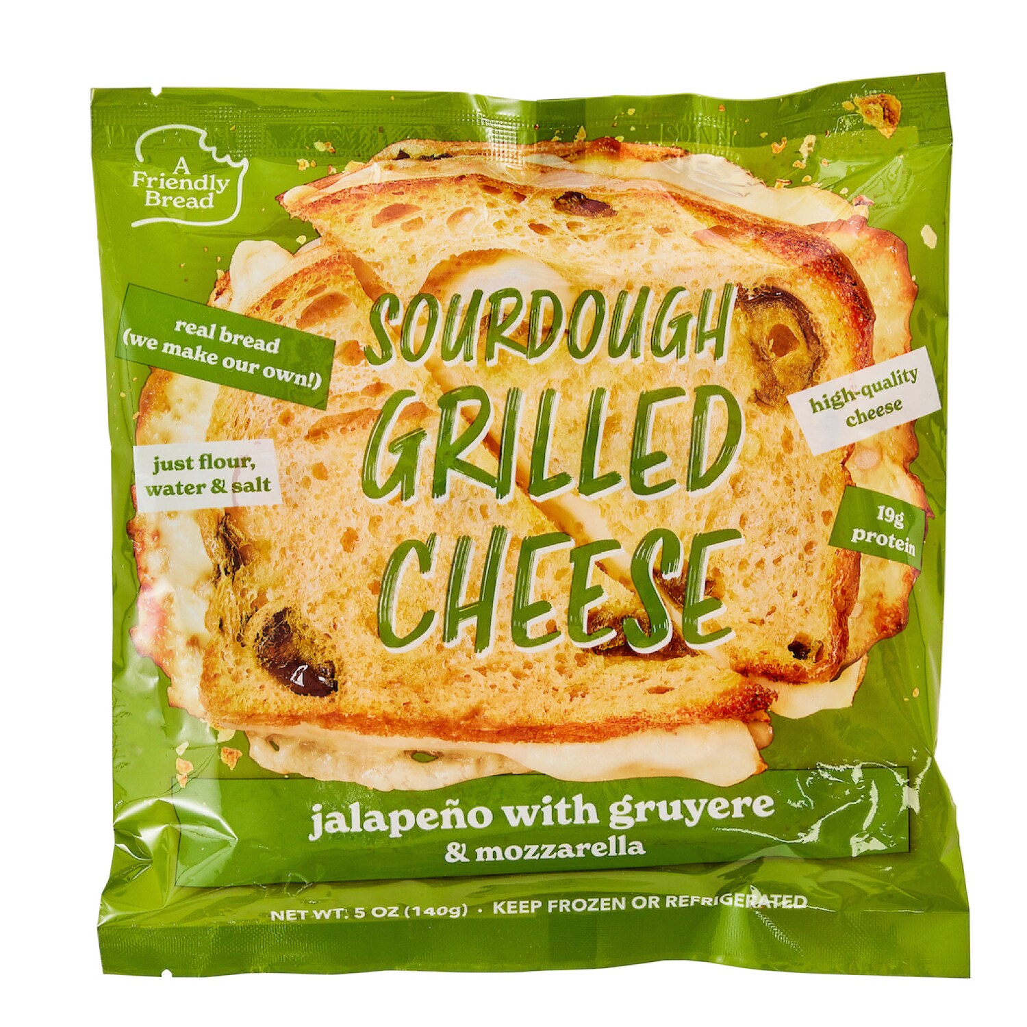 A Friendly Bread Sourdough Grilled Cheese, Jalapeno With Gruyere