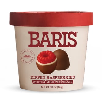 Baris White & Milk Chocolate Covered Raspberries