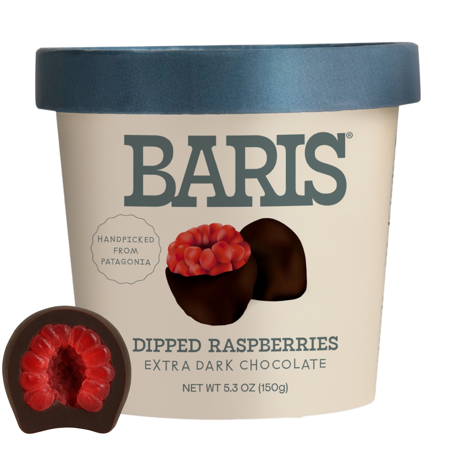 Baris Extra Dark Chocolate Covered Raspberries