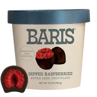 Baris Extra Dark Chocolate Covered Raspberries
