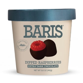 Baris Extra Dark Chocolate Covered Raspberries