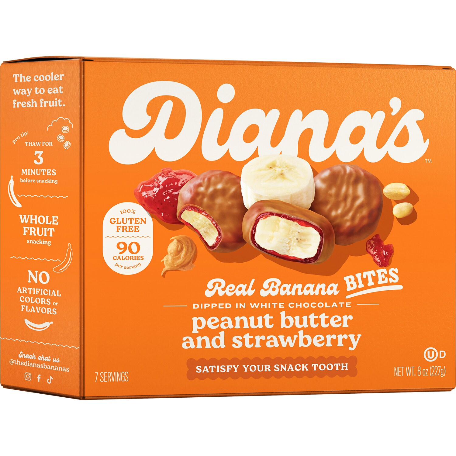 Diana's Bananas Real Banana Bites, Peanut Butter & Strawberry