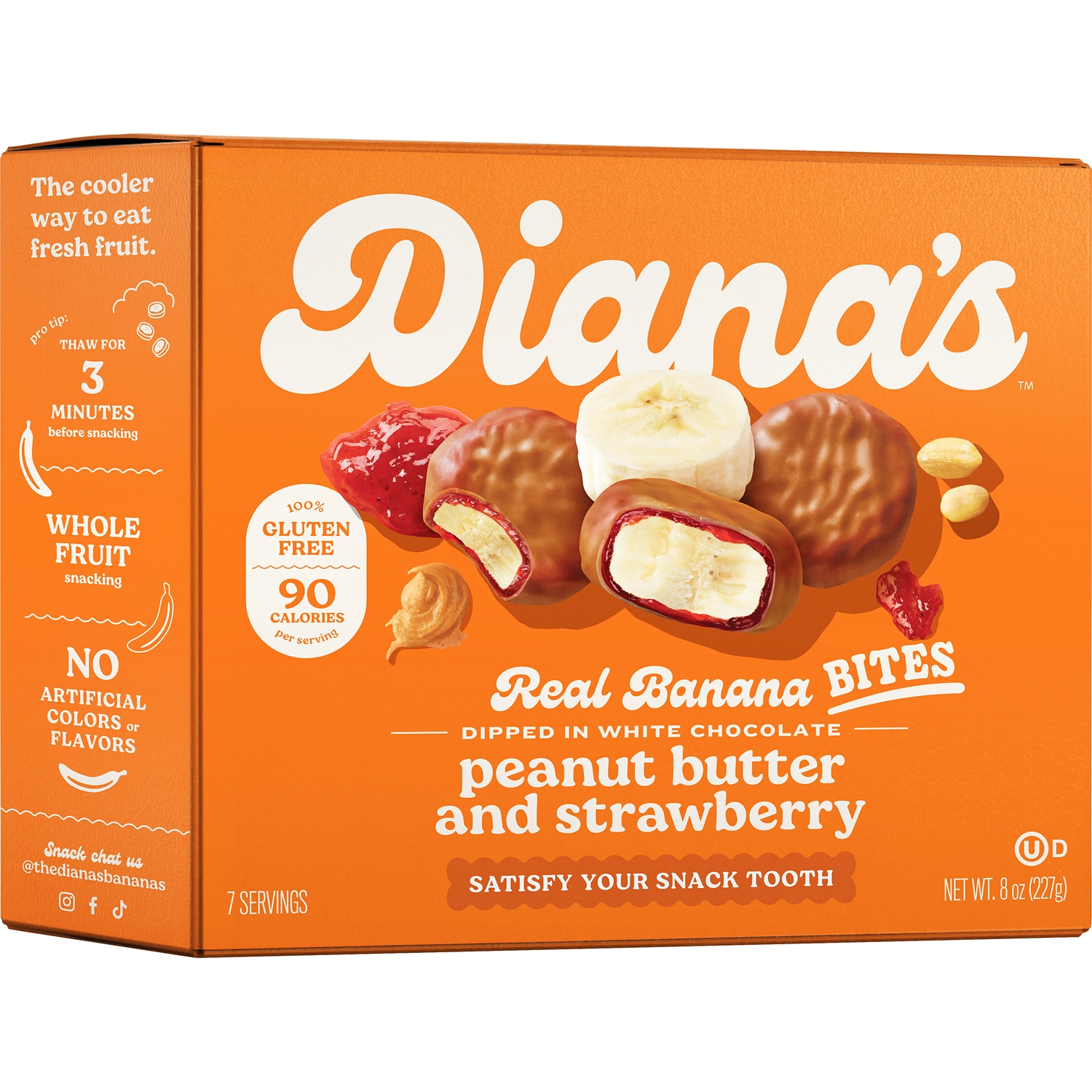 Diana's Bananas Real Banana Bites, Peanut Butter & Strawberry