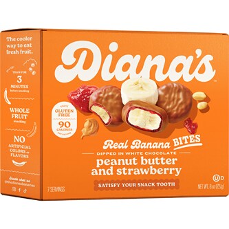 Diana's Bananas Real Banana Bites, Peanut Butter & Strawberry
