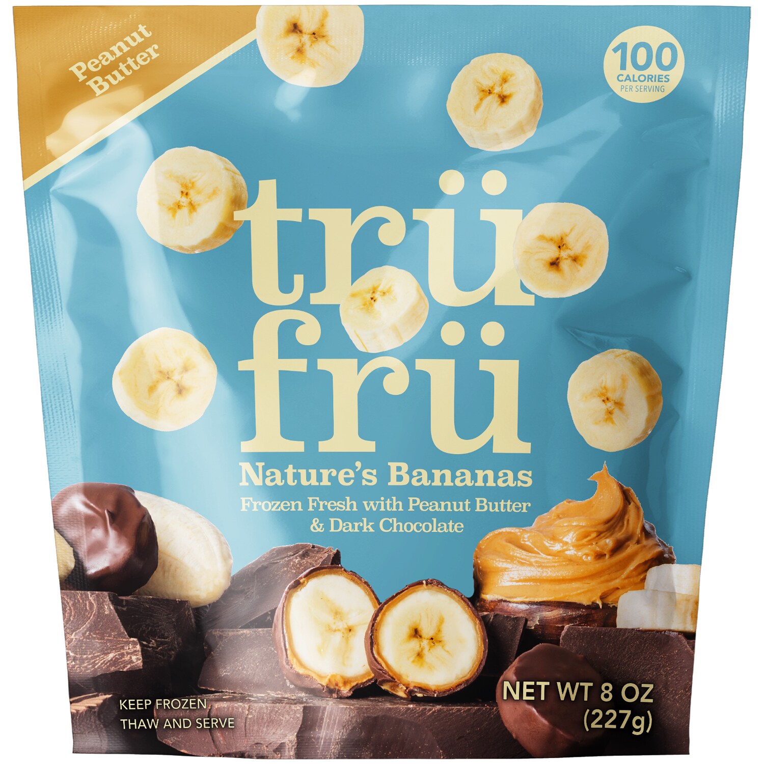 Tru Fru Peanut Butter & Dark Chocolate Nature's Bananas, Frozen