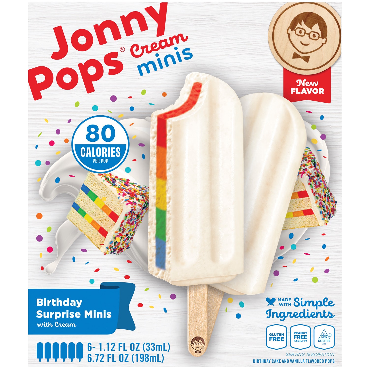 JonnyPops Cream Minis Pop, Birthday Surprise