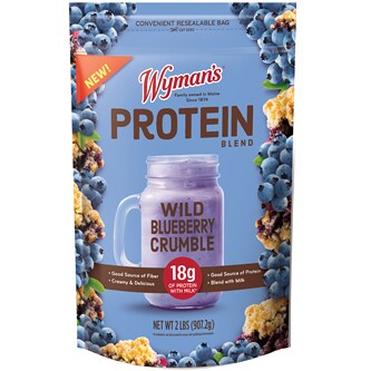 Wyman's Protein Blend, Wild Blueberry Crumble, Frozen