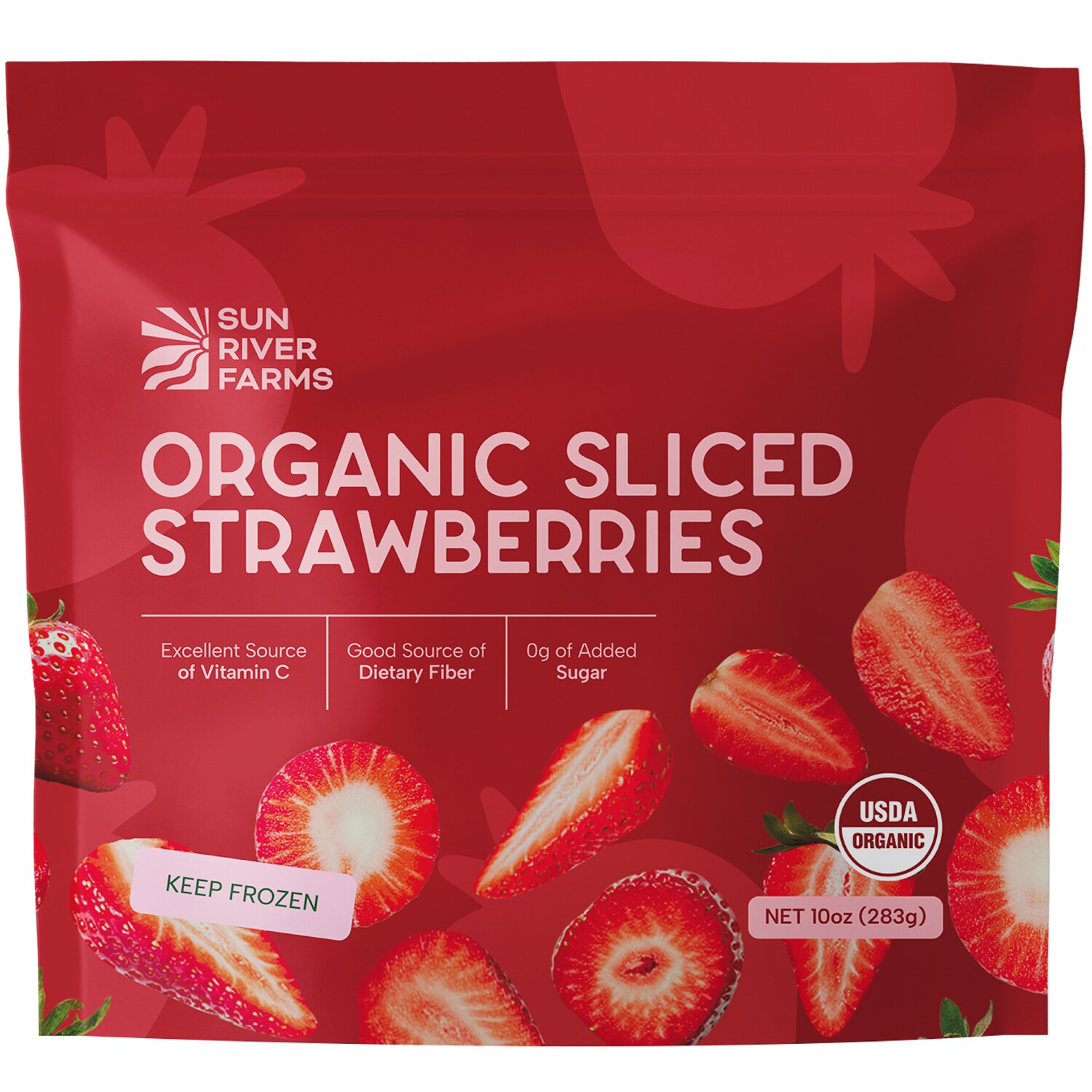 Sun River Farms Organic Sliced Strawberries, Frozen